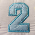 Stickdatei Chenille Applikation Schrift ca. 75mm Set 2543 - Sewando