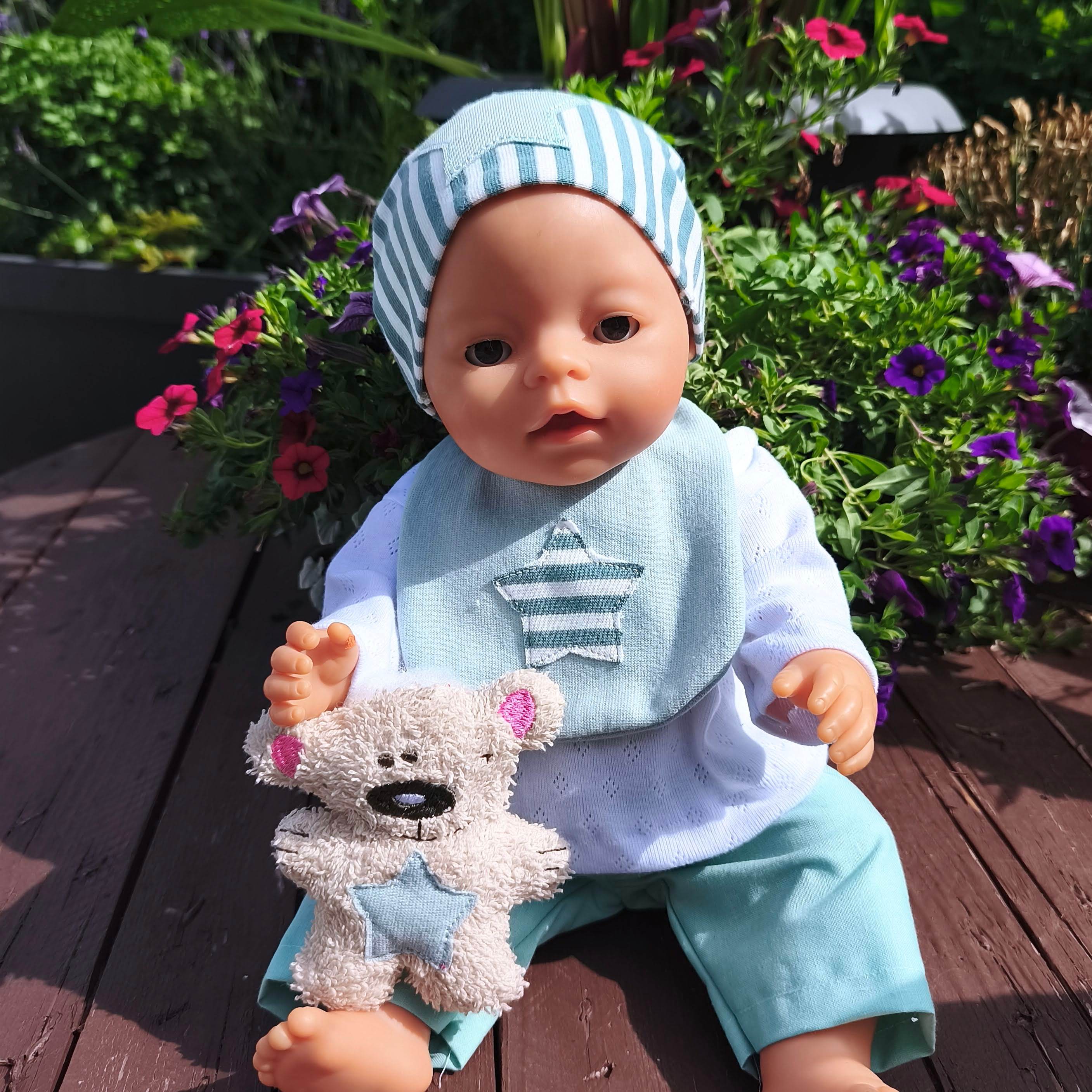 Stickdatei Puppenkleidung für Baby Puppe ca. 43cm Set 2552 - Sewando