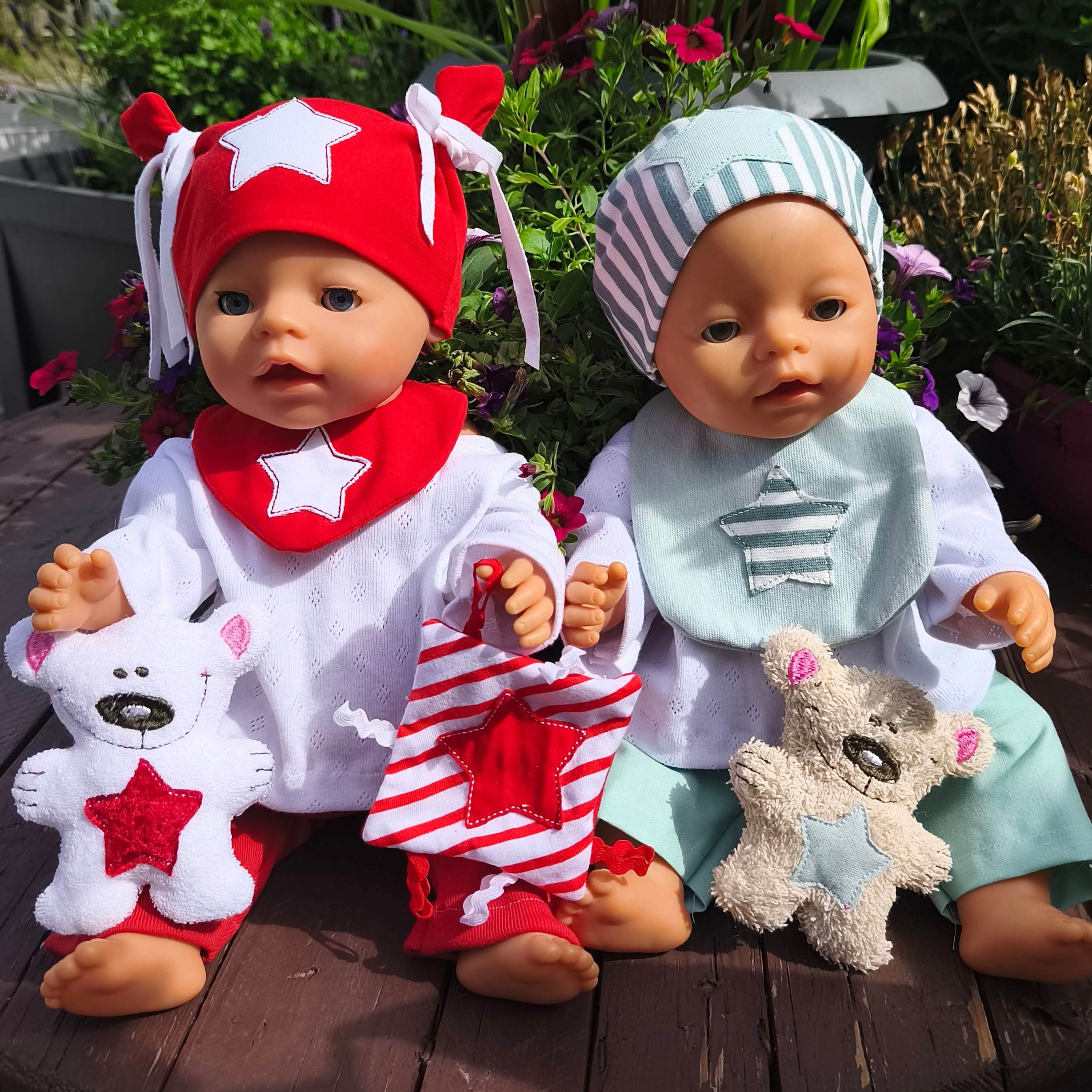 Stickdatei Puppenkleidung für Baby Puppe ca. 43cm Set 2552 - Sewando