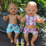 Stickdatei Bademode Puppenkleidung für Baby Puppe ca. 43cm Set 2555 - Sewando