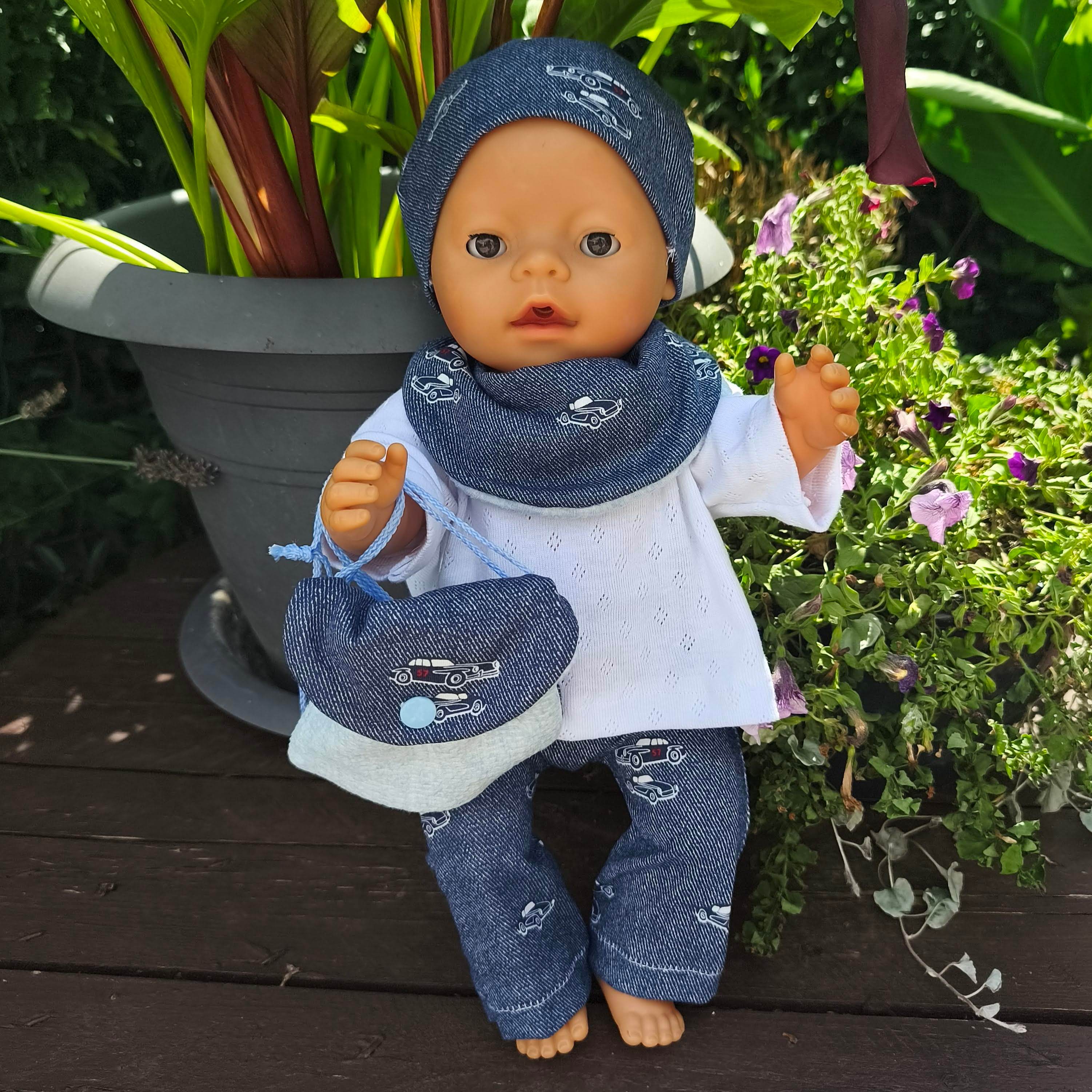 Stickdatei Puppenkleidung für Baby Puppe ca. 43cm Set 2556 - Sewando