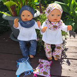 Stickdatei Puppenkleidung für Baby Puppe ca. 43cm Set 2556 - Sewando