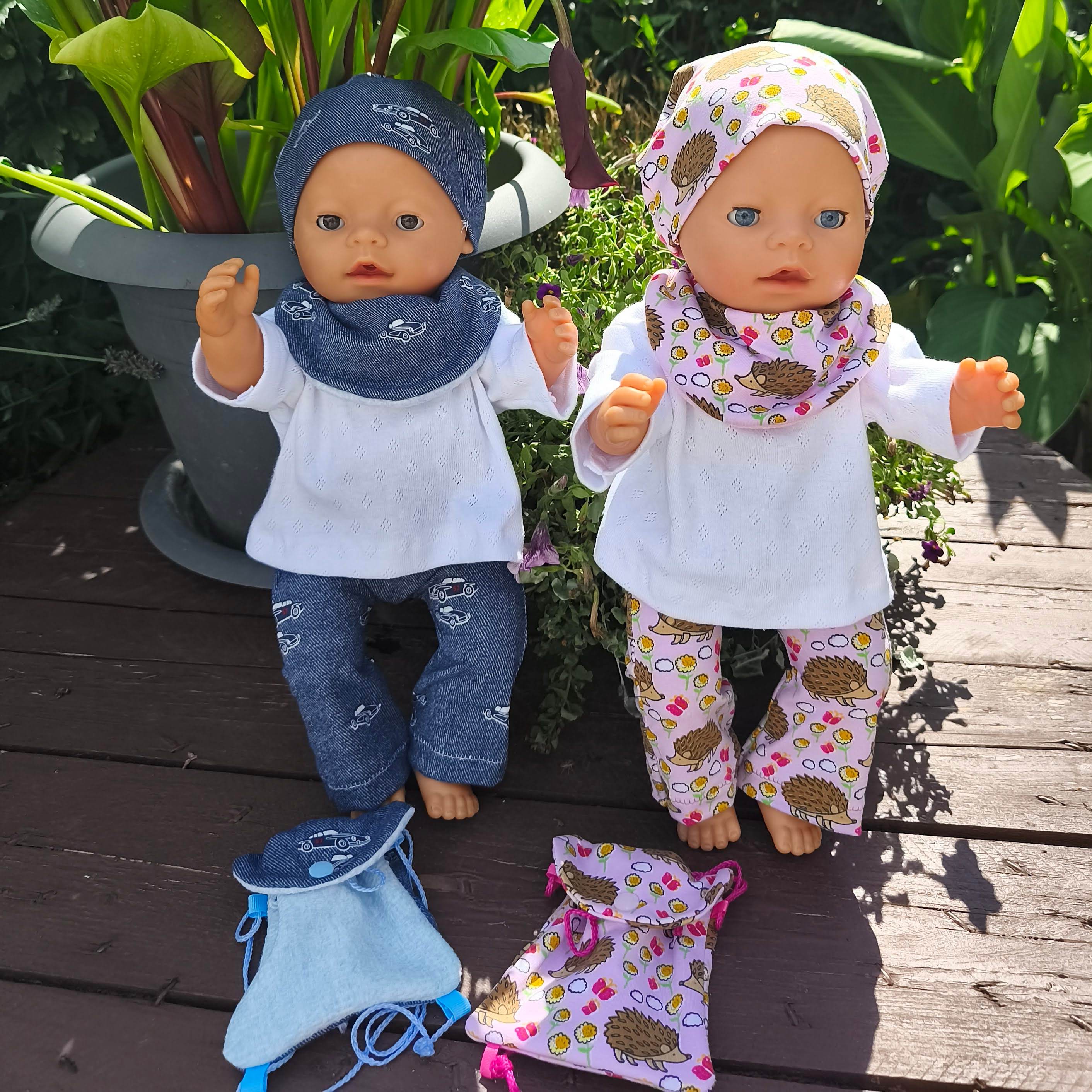 Stickdatei Puppenkleidung für Baby Puppe ca. 43cm Set 2556 - Sewando