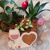 Stickdatei Mug Rug Weinglas Set 2565 / 1