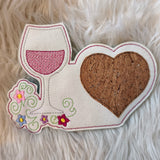 Stickdatei Mug Rug Weinglas Set 2565 / 1