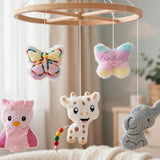 Stickdatei Mobile Tiere mit Giraffe, Elefant und Eule Set 26127