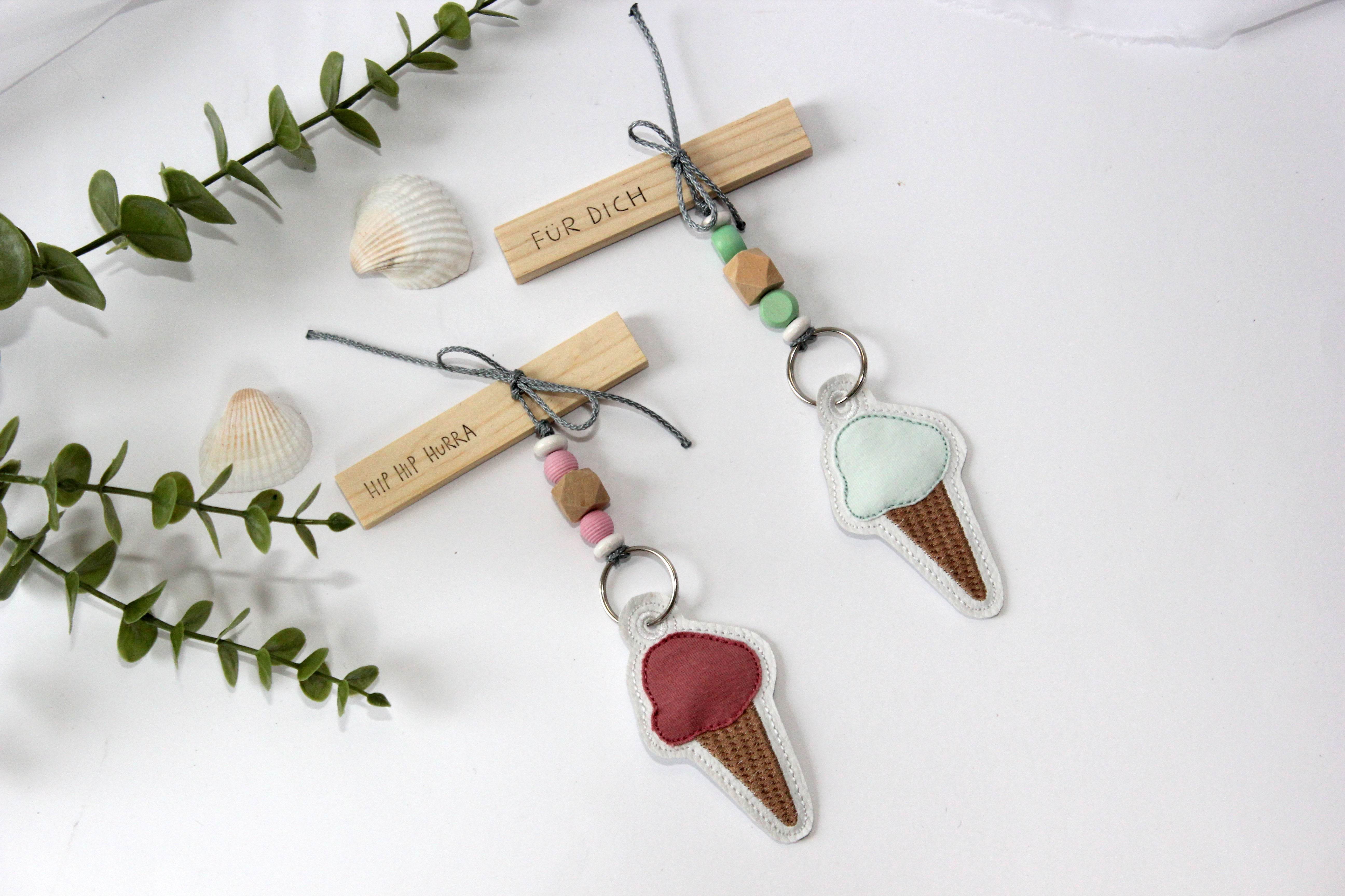Stickdatei Eis ITH Schlüsselanhänger - Sewando