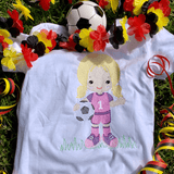 Stickdatei Fußball Mädchen mit Ball Set 959 - Sewando