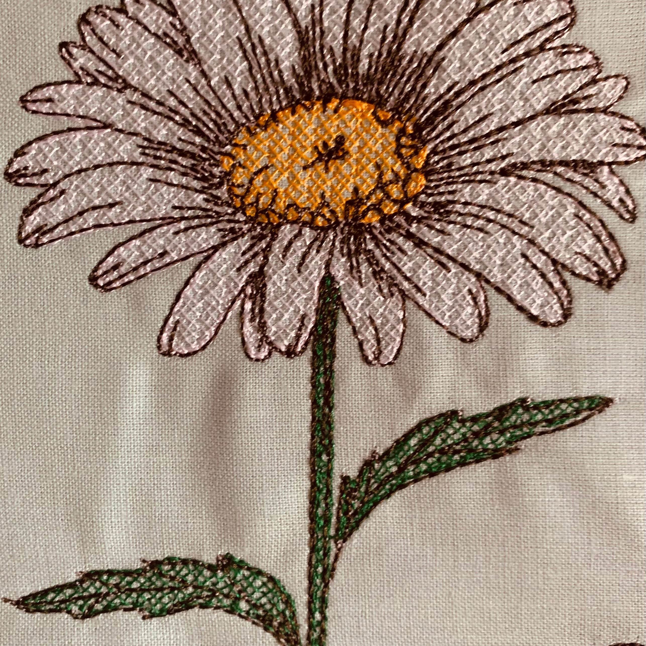 Stickdatei Margerite Blume Lineare Art Set 964 - Sewando