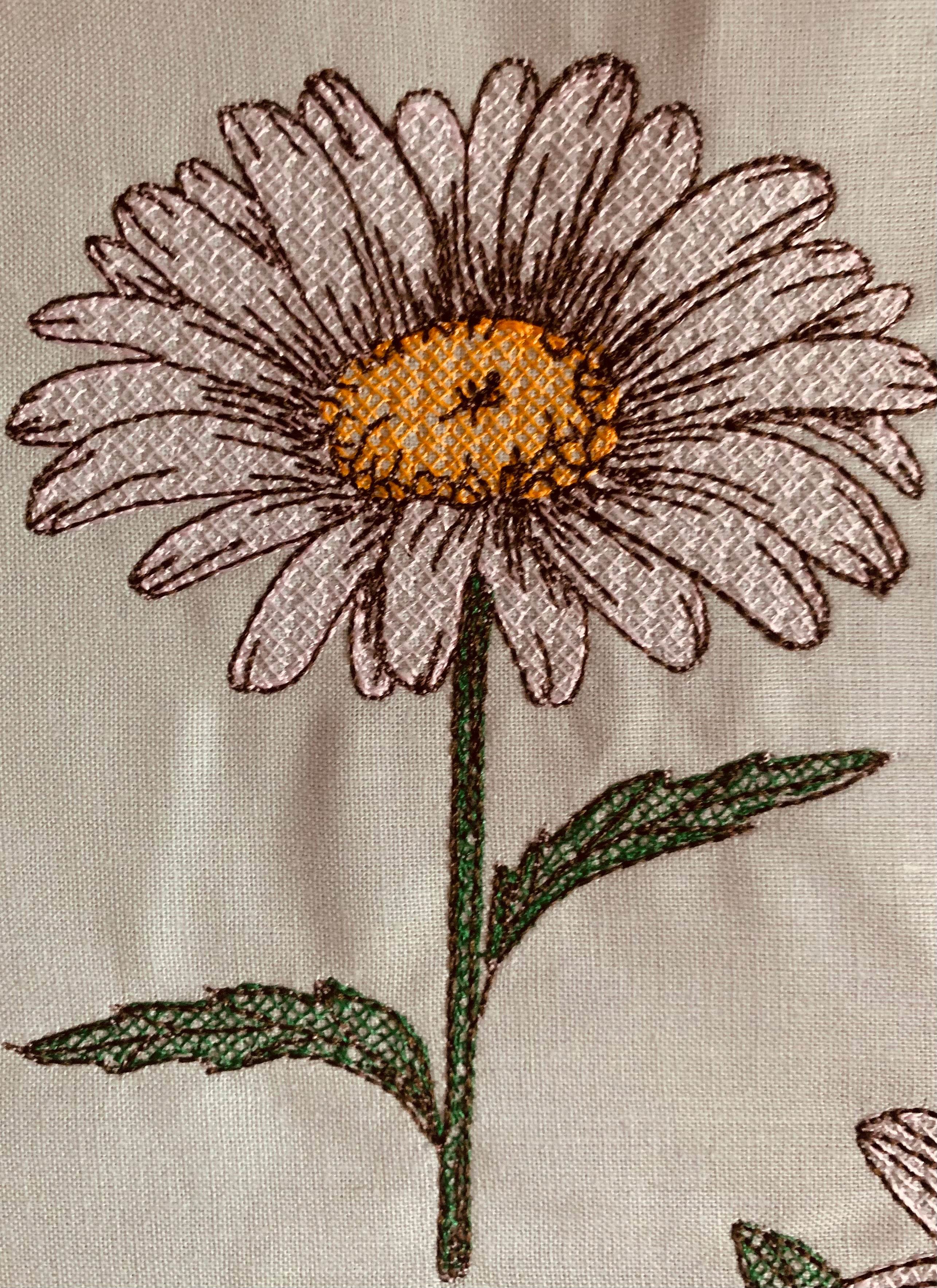 Stickdatei Margerite Blume Lineare Art Set 964 - Sewando