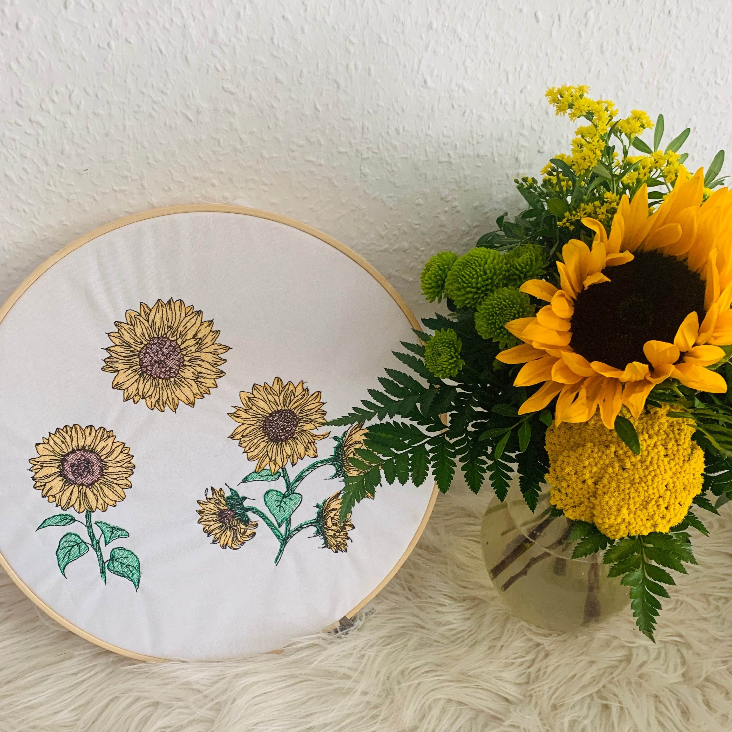 Stickdatei Sonnenblume Set 964 Blume - Sewando