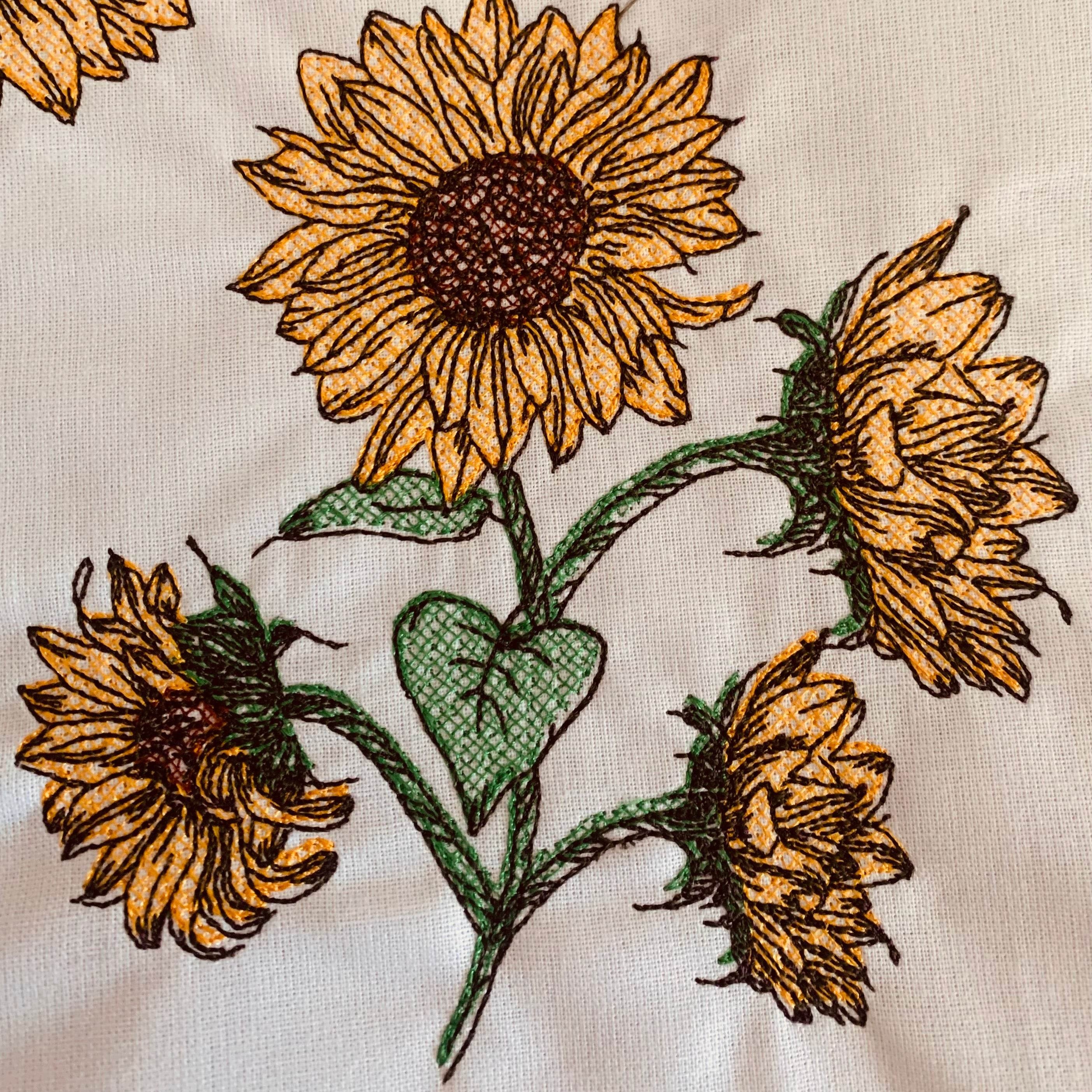 Stickdatei Sonnenblume Set 964 Blume - Sewando