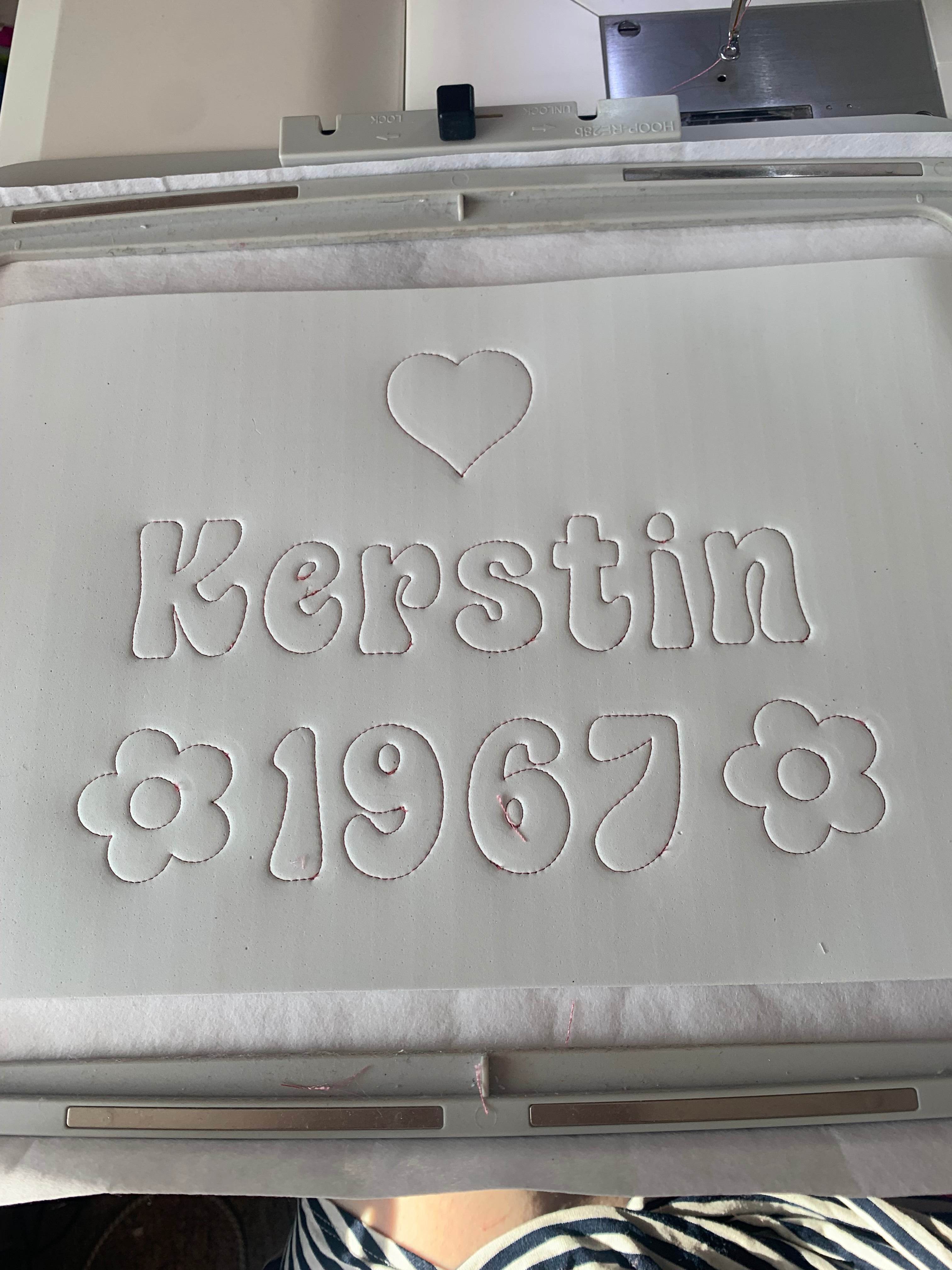 Stickdatei Schrift 3D Trapunto ca. 7cm Set 965 - Sewando