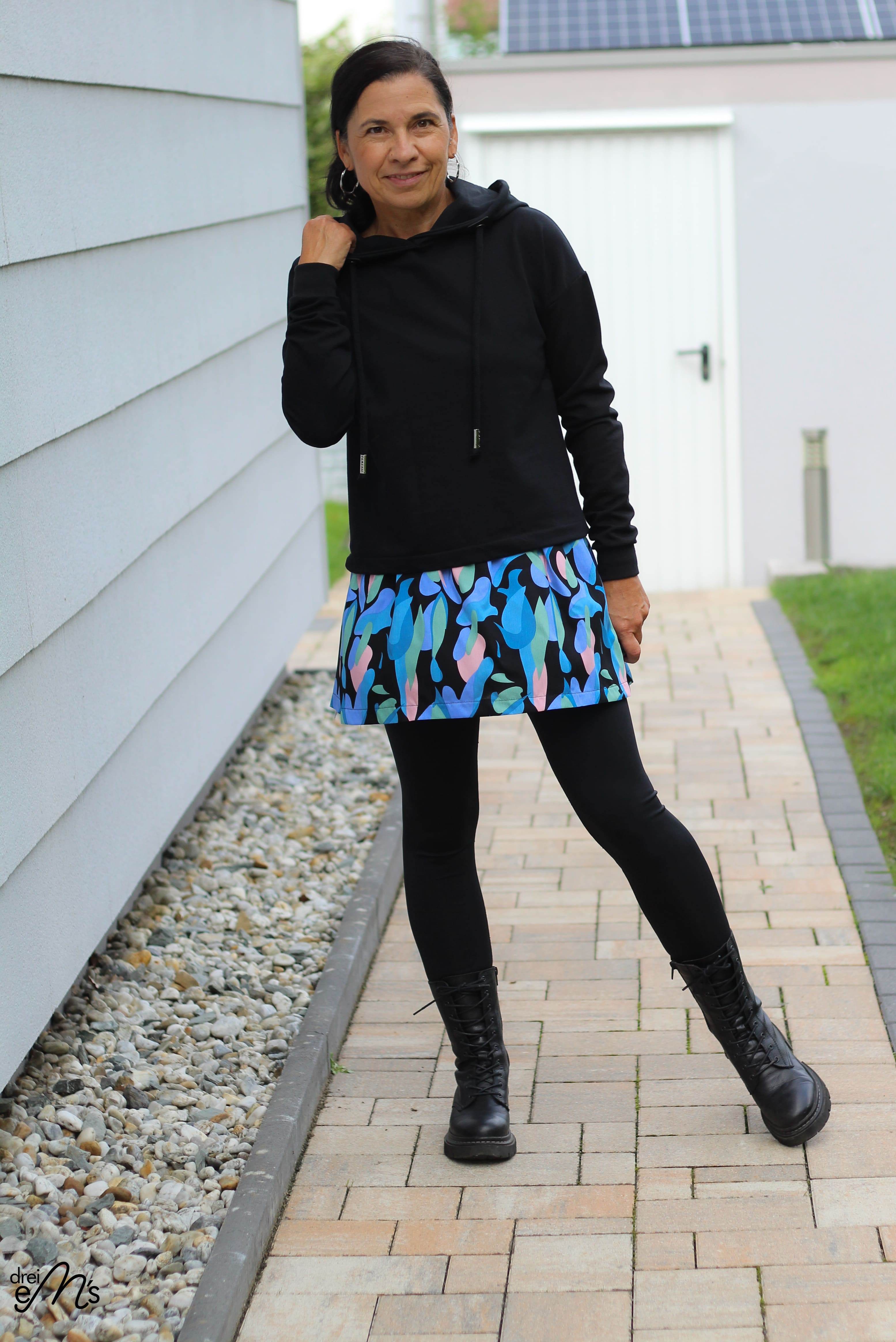 Schnittmuster Hoodie/Kleid/Rock GREDING Gr. 34-56 : - Sewando