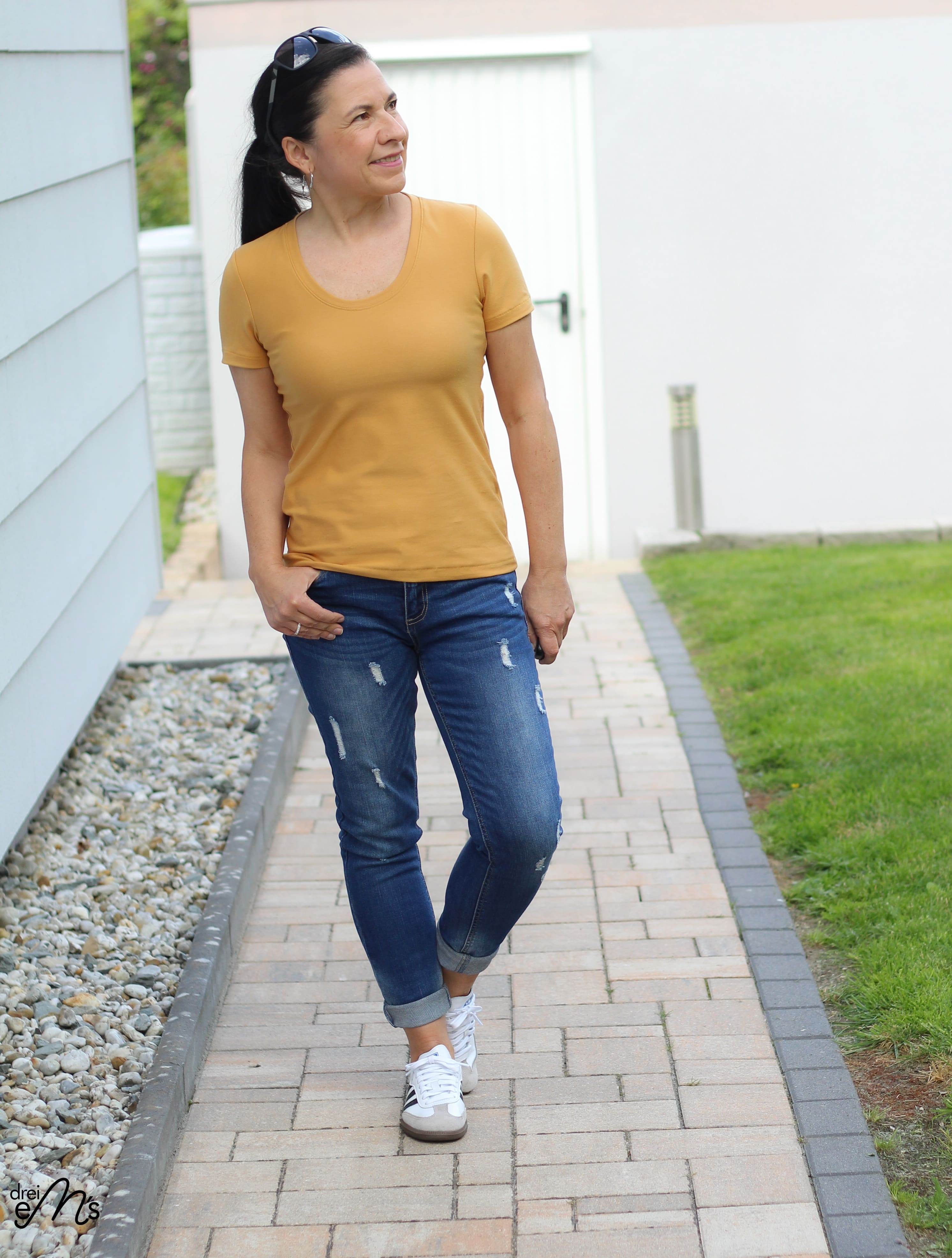 Schnittmuster BASIC Shirt Nr.1 Rundhals Gr. 32-56 + gratis Plotterdatei - Sewando