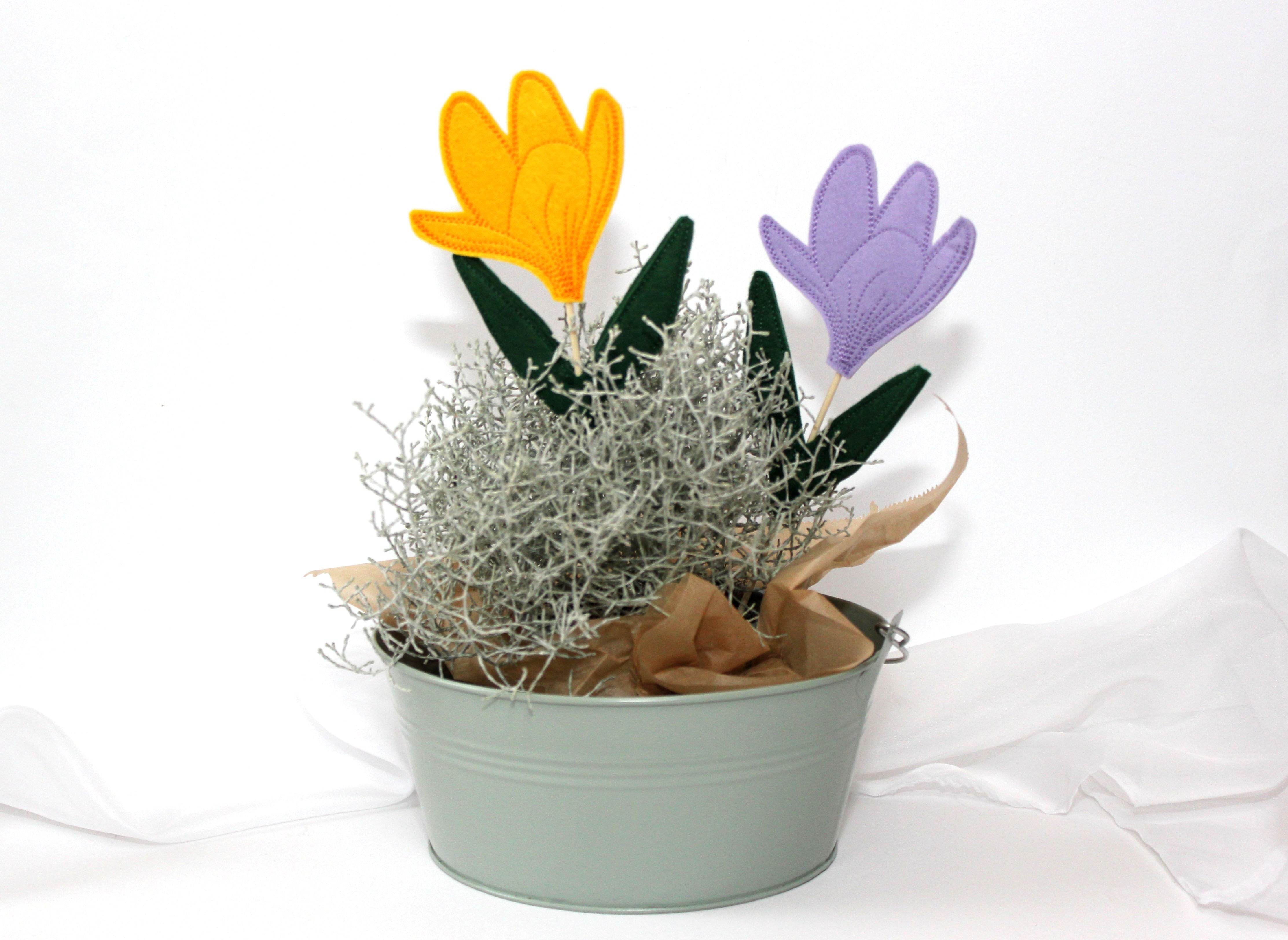 Stickdatei ITH Krokus Frühling Stabstickdatei - Sewando