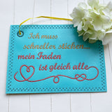 5x Stickdatei "schneller sticken" ITH und Solotext