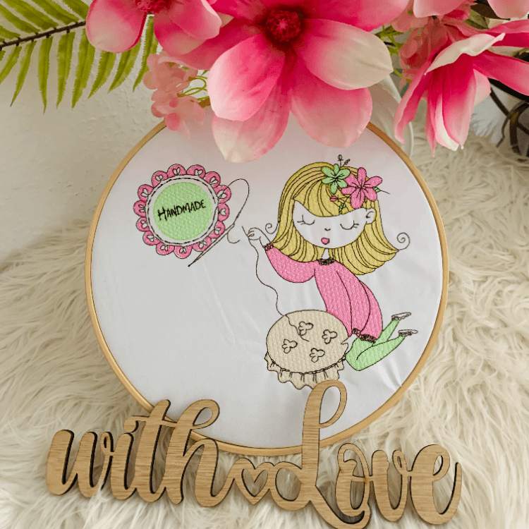 Stickdatei Cute Girl 4 Sticken Set 933 - Sewando