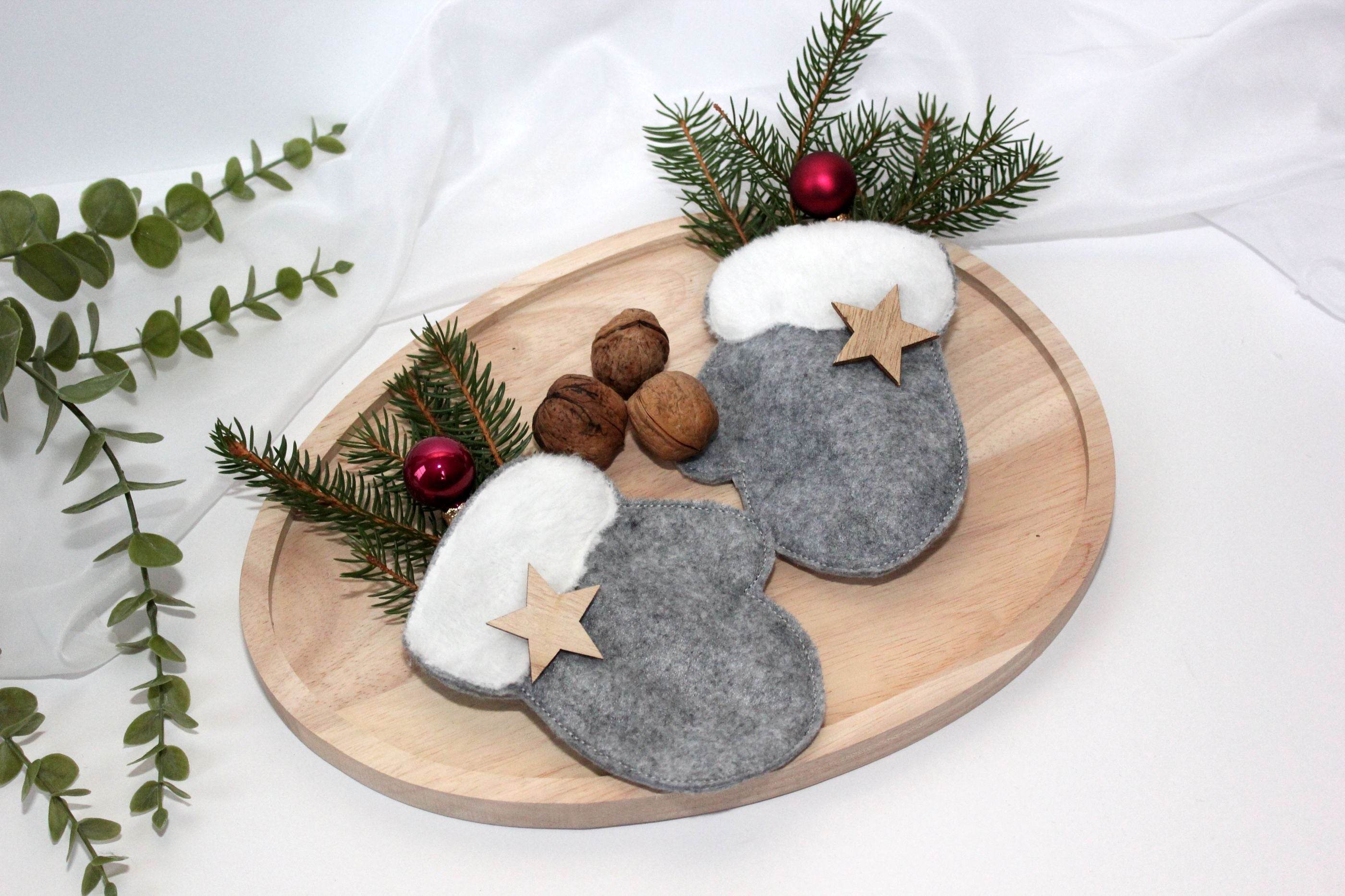 Stickdatei Handschuhe zum Befüllen als Wunscherfüller oder als Adventskalender - Sewando