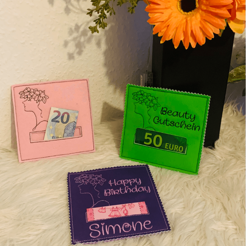 Stickdatei Gutschein Hülle Beauty Set 963 - Sewando