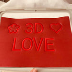 Stickdatei 3D Schrift ca. 50mm Set 974 - Sewando