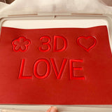 Stickdatei 3D Schrift ca. 50mm Set 974 - Sewando