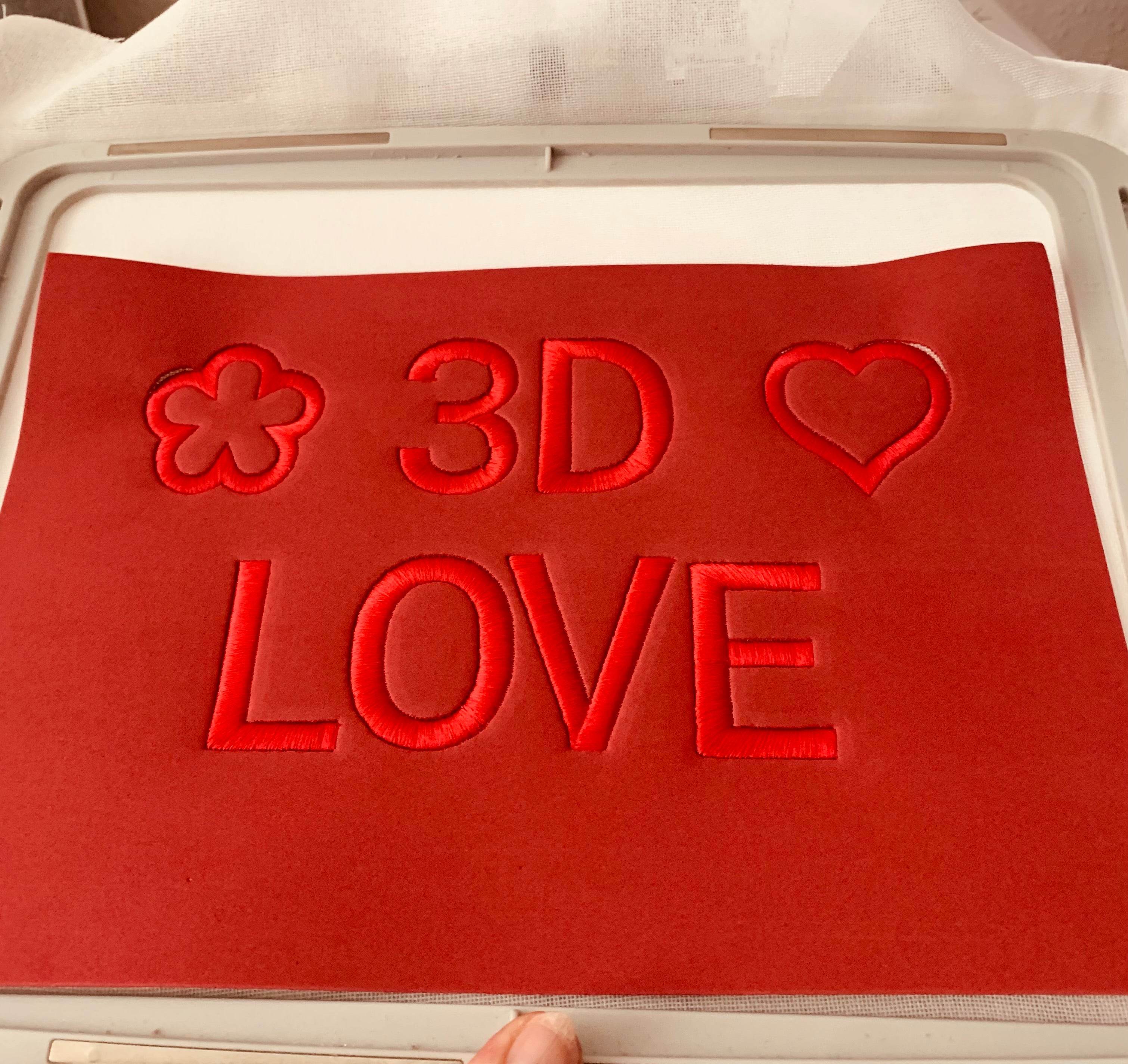 Stickdatei 3D Schrift ca. 50mm Set 974 - Sewando