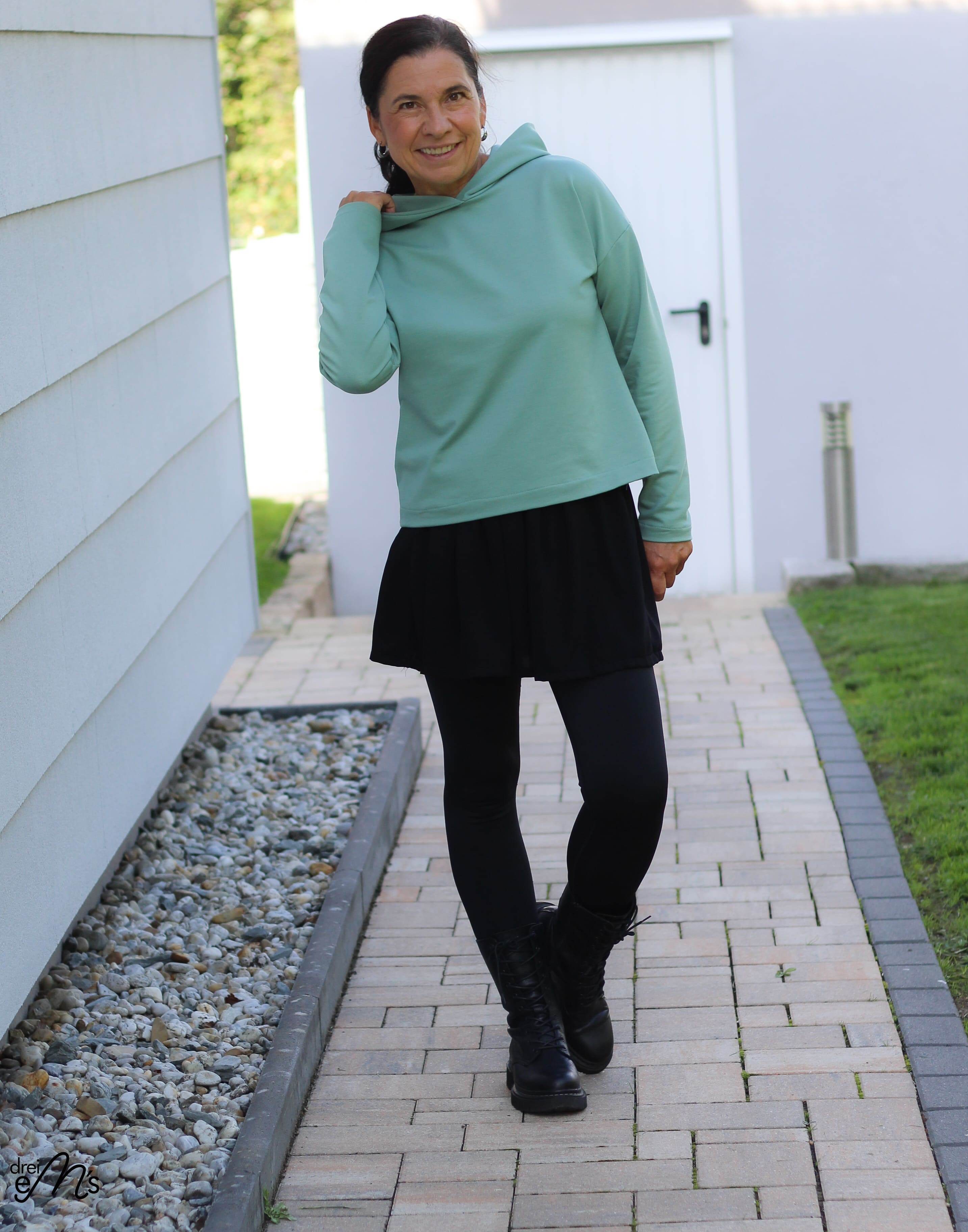 Schnittmuster Hoodie/Kleid/Rock GREDING Gr. 34-56 : - Sewando