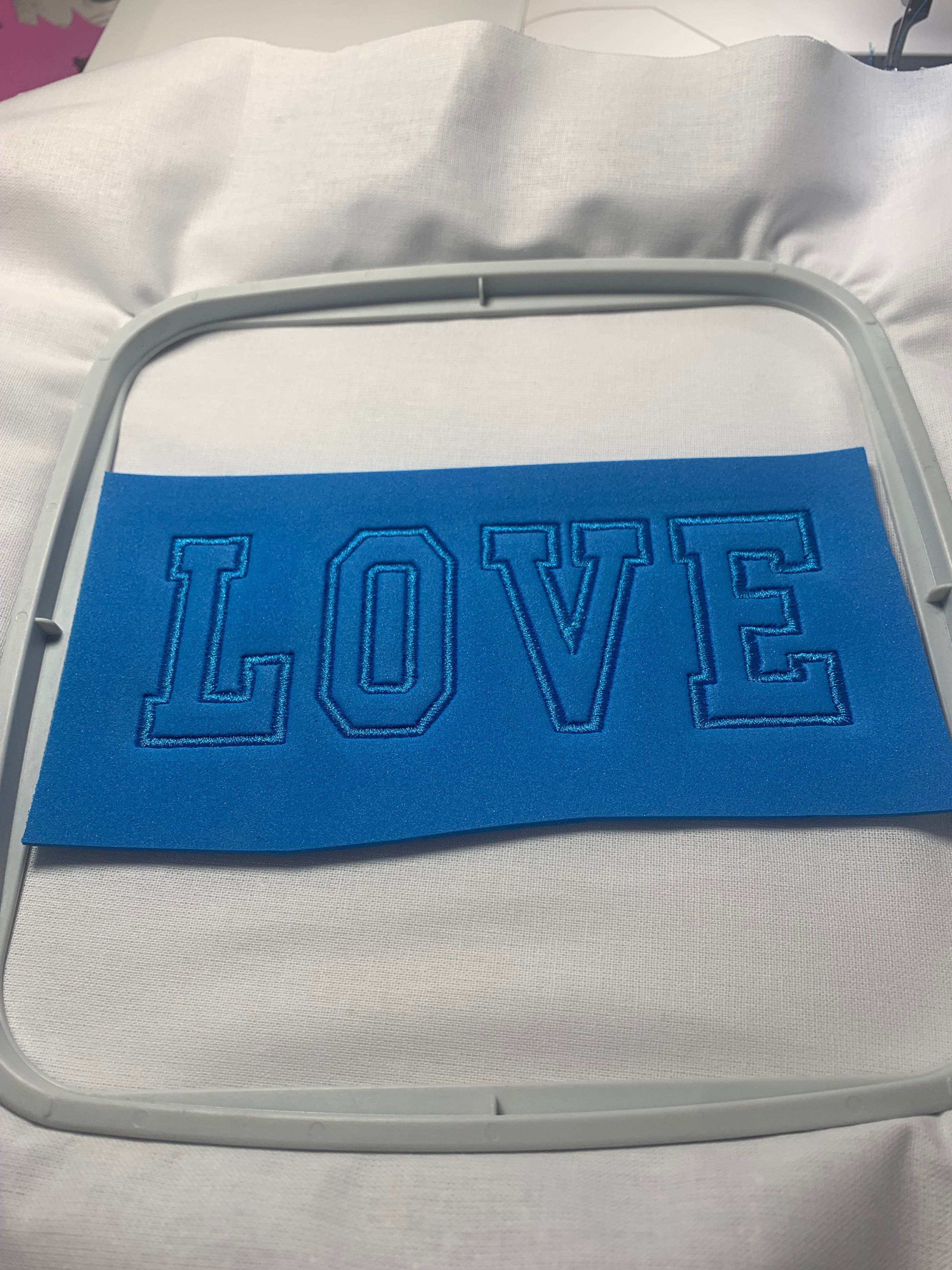 Stickdatei 3D Applikation Schrift ca. 50mm Set 978 - Sewando