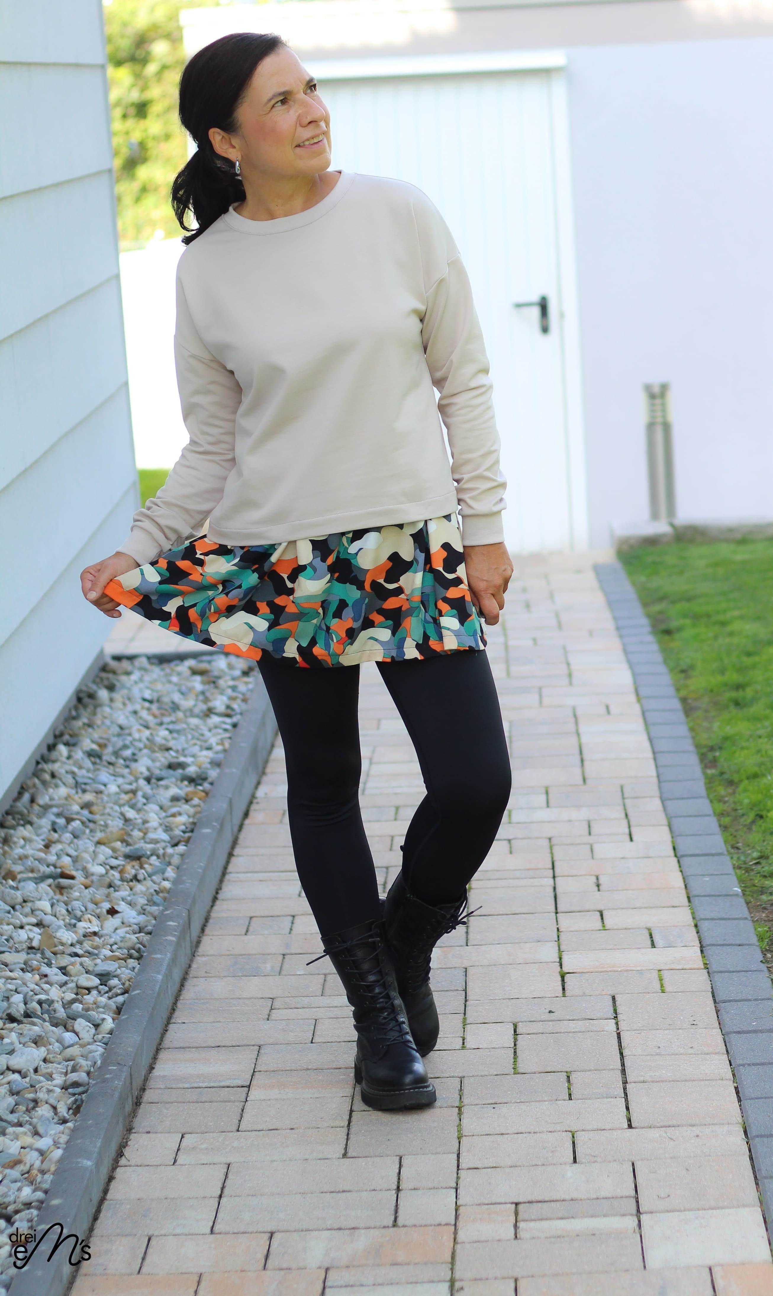 Schnittmuster Hoodie/Kleid/Rock GREDING Gr. 34-56 : - Sewando