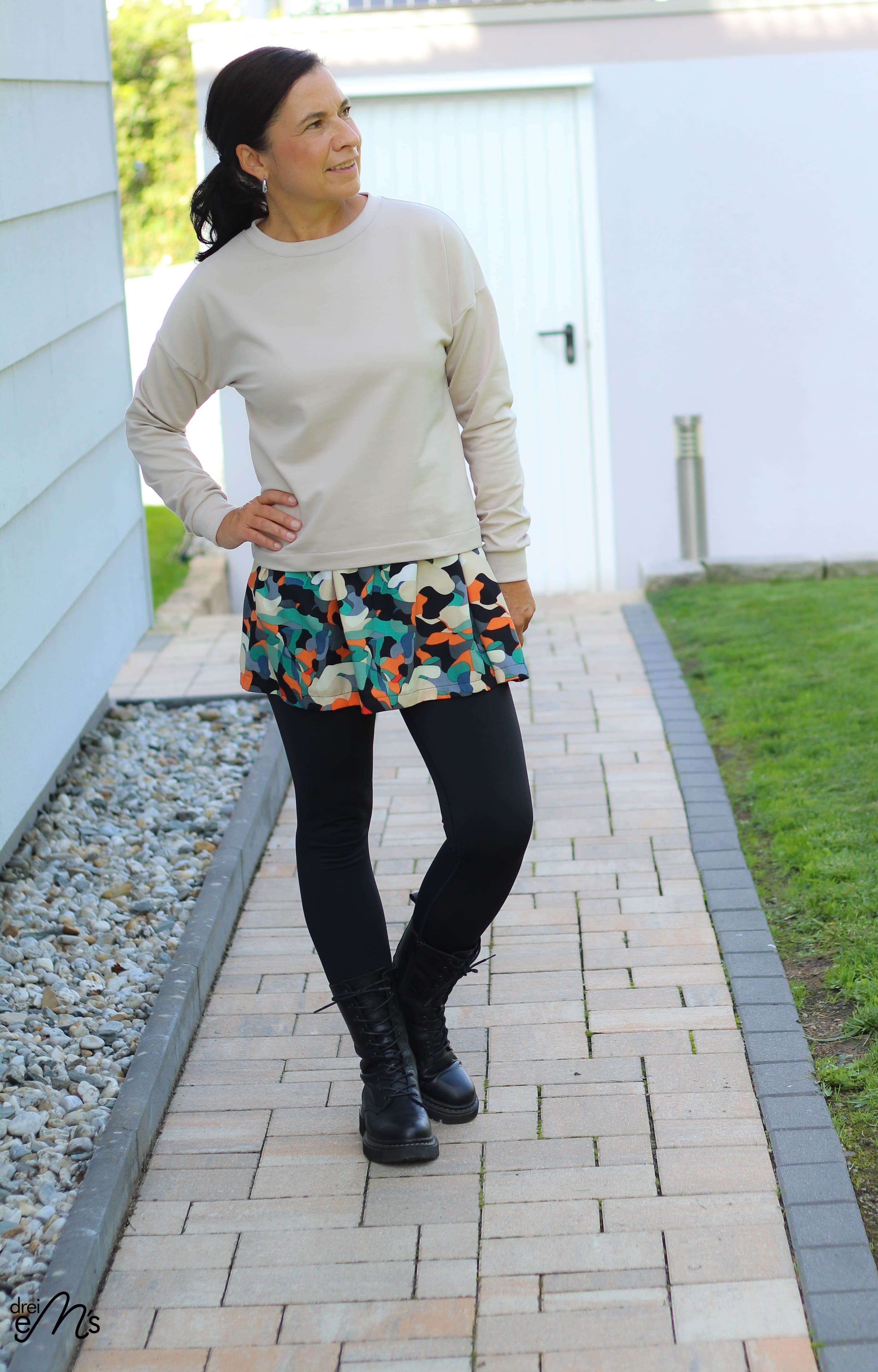 Schnittmuster Hoodie/Kleid/Rock GREDING Gr. 34-56 : - Sewando