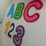 Stickdatei 3D Applikation Schrift ca. 65mm Set 979 - Sewando