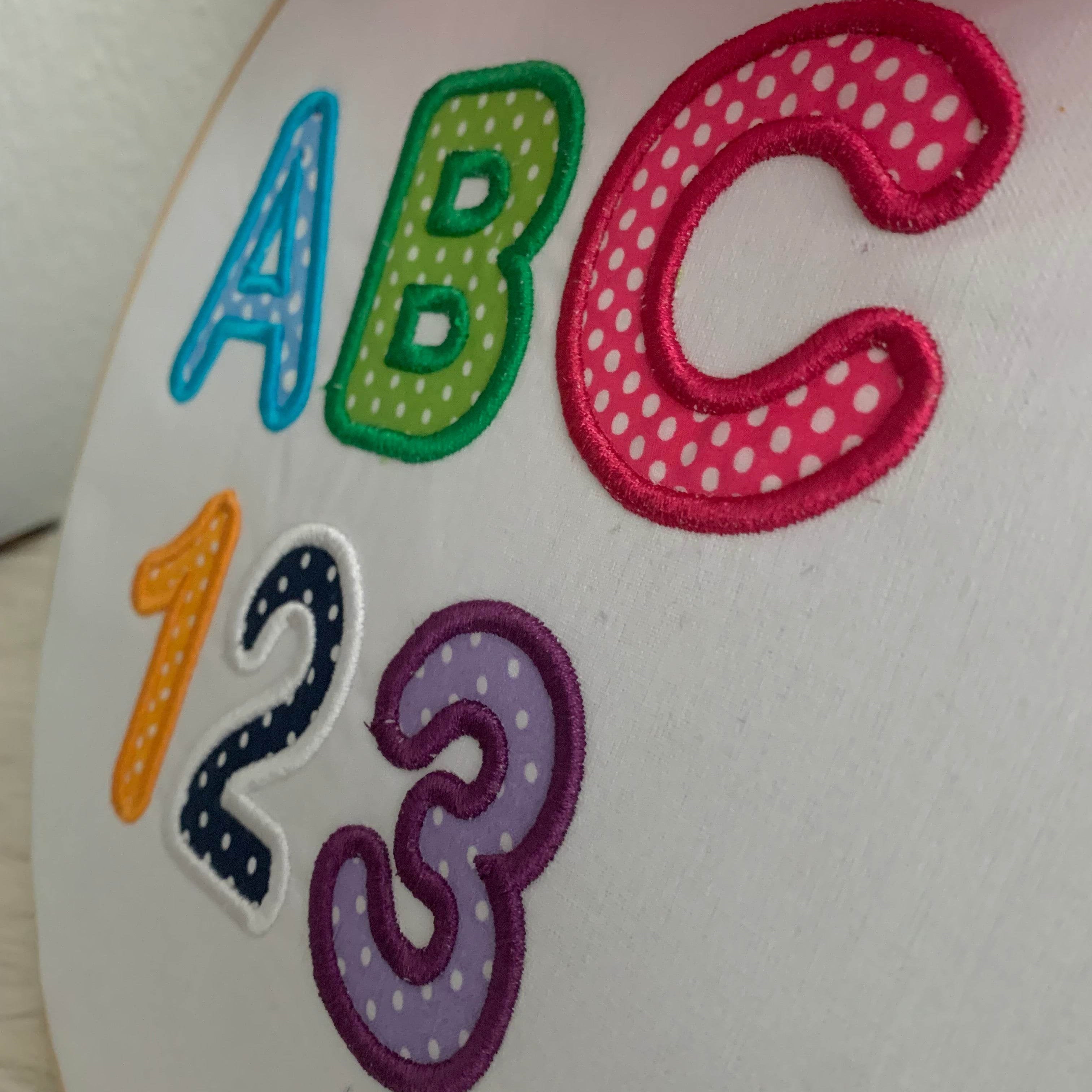 Stickdatei 3D Applikation Schrift ca. 65mm Set 979 - Sewando