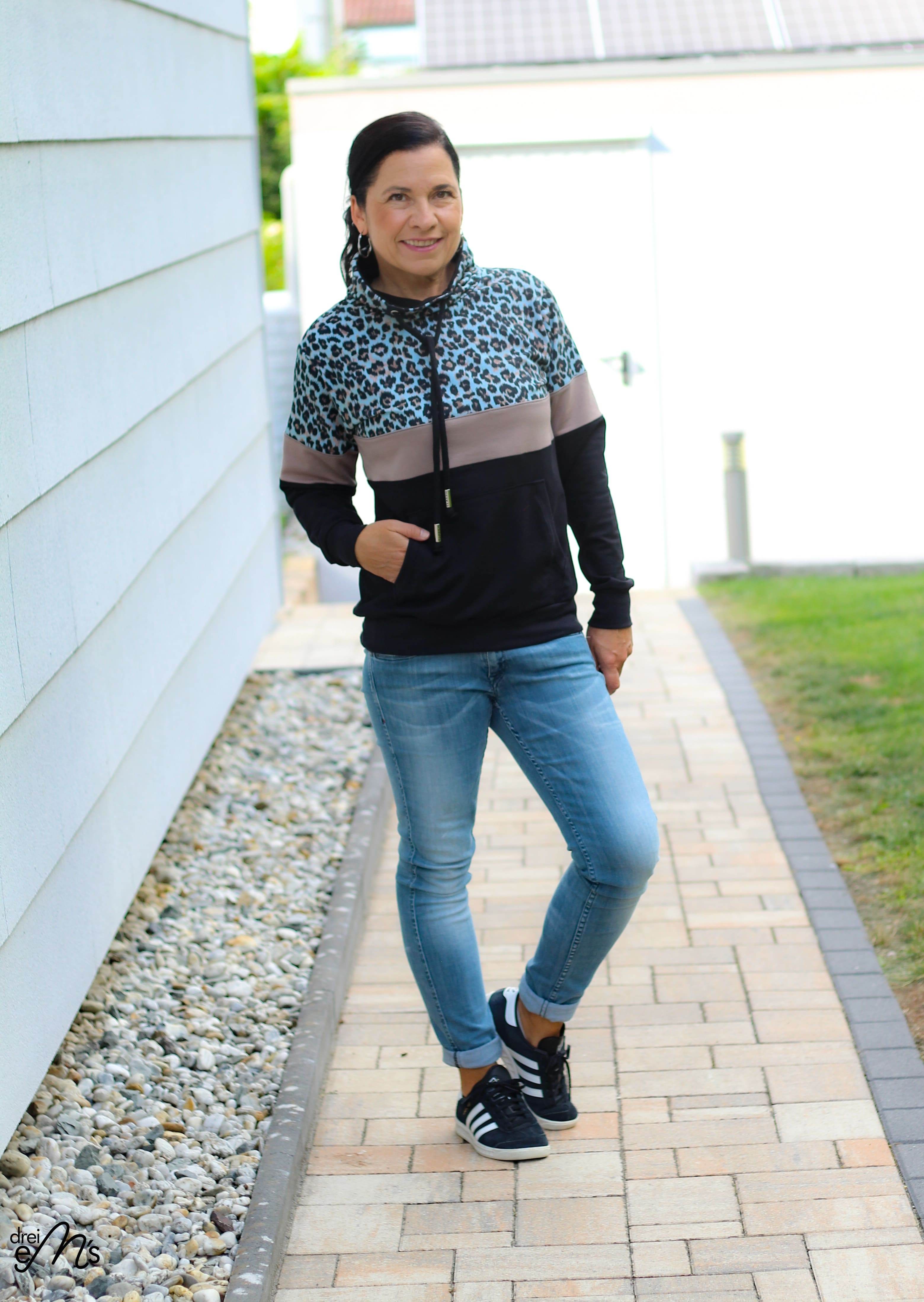 Schnittmuster Colorblocking Hoodie ENINGEN Gr. 34-56 : - Sewando