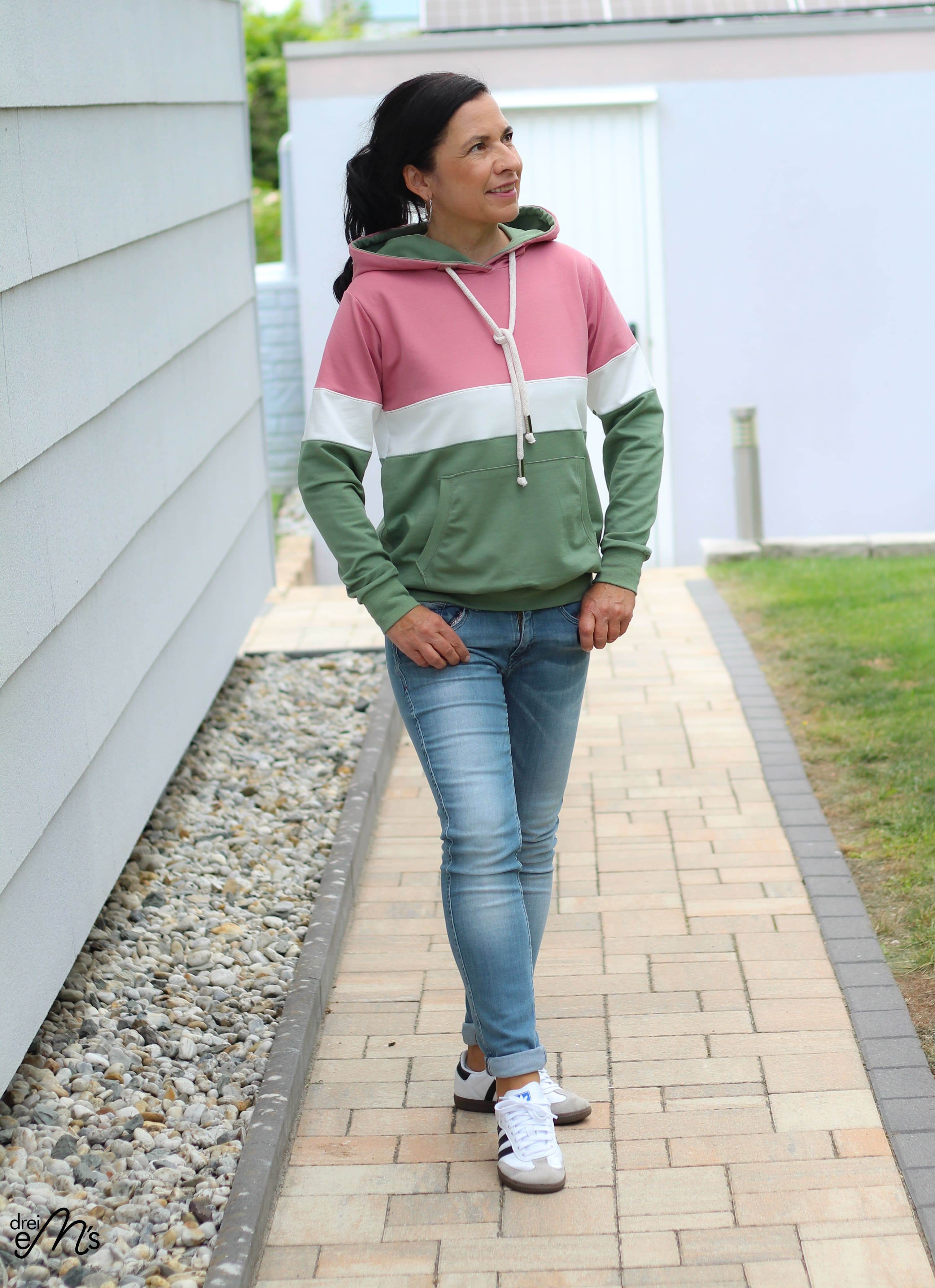 Schnittmuster Colorblocking Hoodie ENINGEN Gr. 34-56 : - Sewando