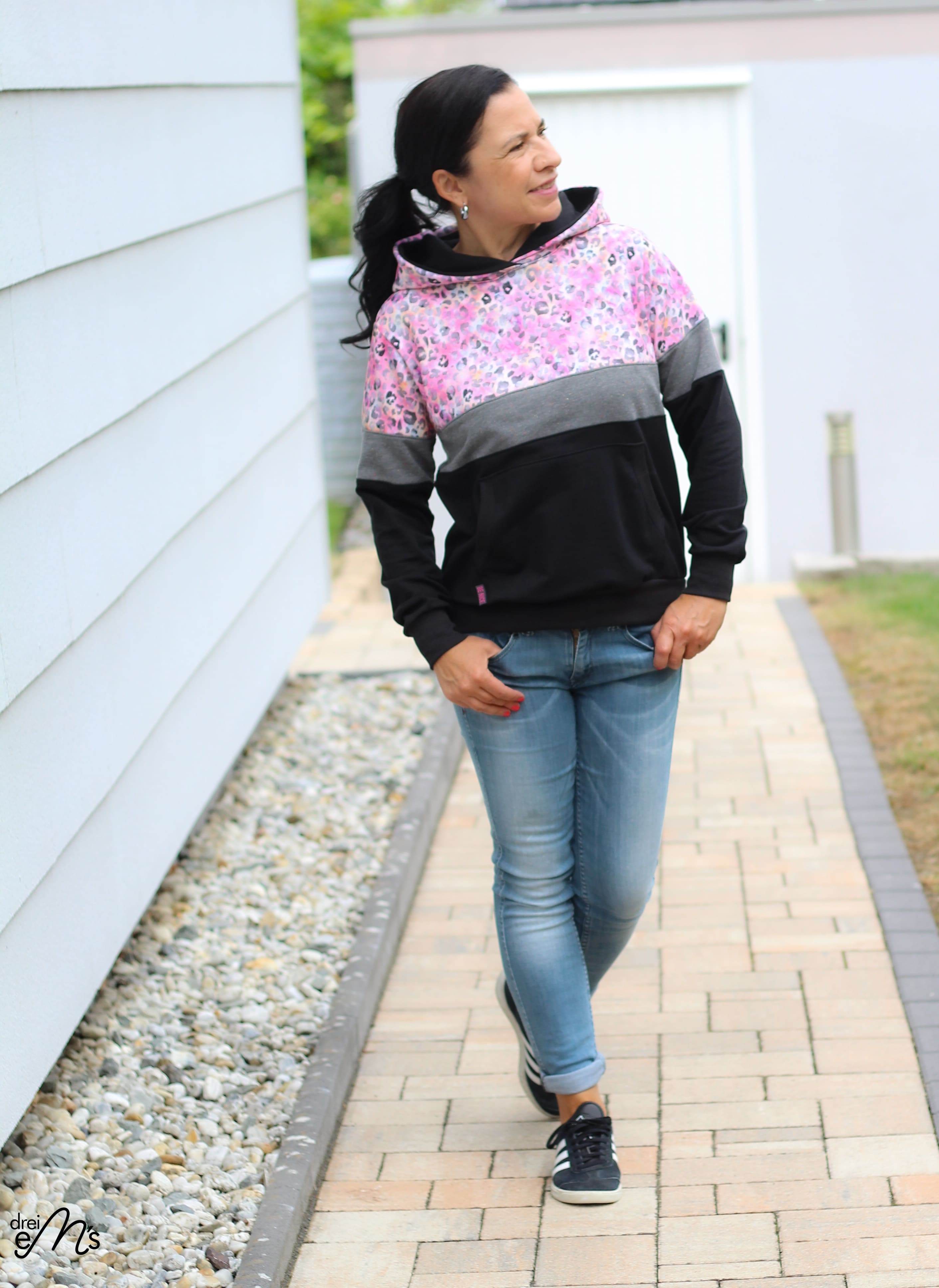 Schnittmuster Colorblocking Hoodie ENINGEN Gr. 34-56 : - Sewando