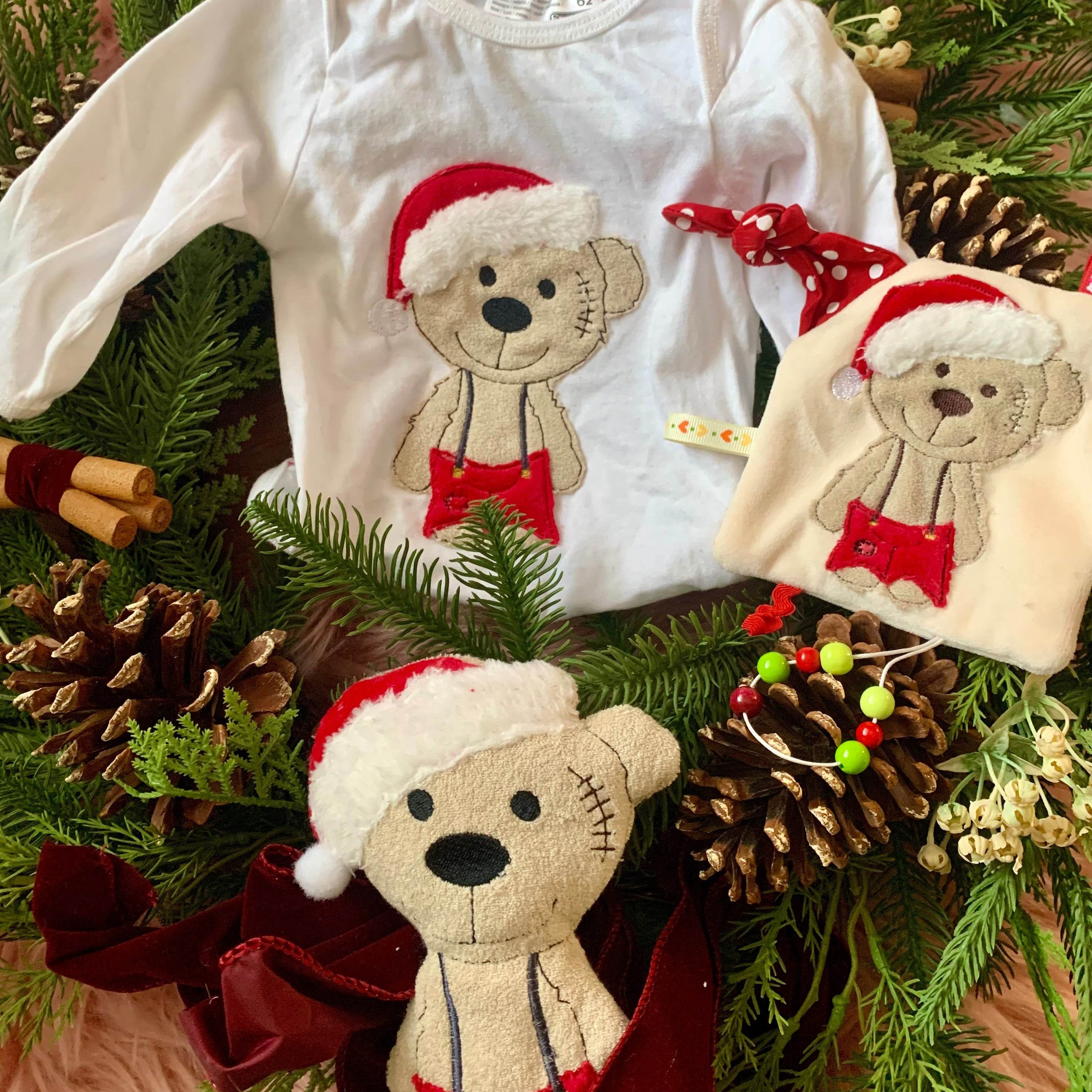 Stickdatei Weihnachten Teddy Set 752 Geschenkset - Sewando