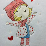 Stickdatei Winter Cute Girl mit Schneemann Set 985
