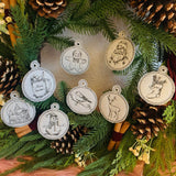 Stickdatei Weihnachten Vintage Anhänger Set 986 ITH Maschinenstickerei - Sewando