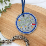Stickdatei Schulanfang 2026 2027 Applikation runde Button 10x10cm mit blanko
