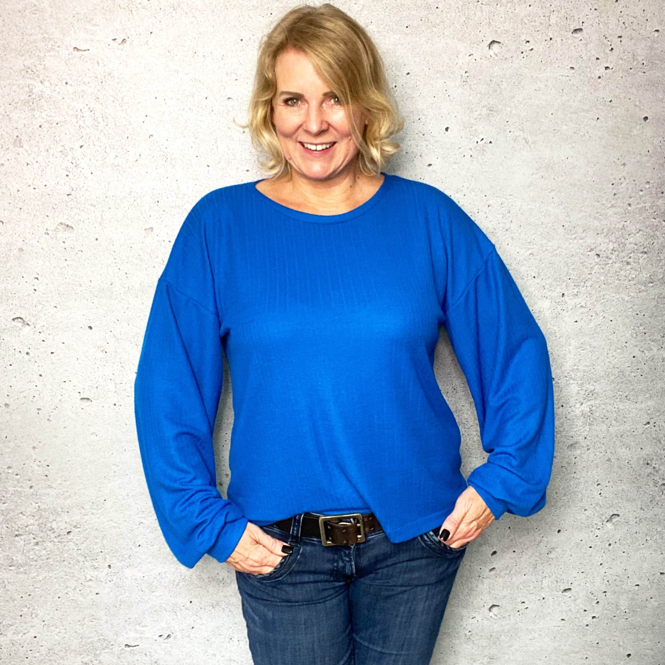 Schnittmuster Jersey Bluse CASTANHA (32-56) : - Sewando