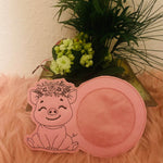 Stickdatei Schwein Mug Rug Tassenteppich Set 992 - Sewando