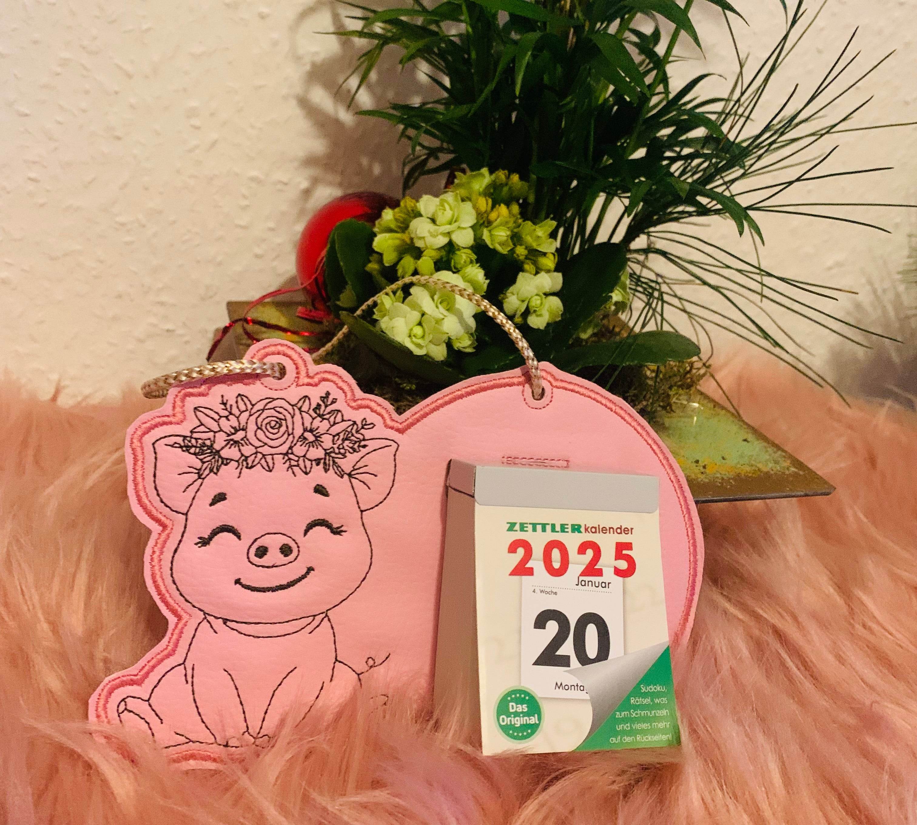 Stickdatei Schwein Kalender Abreisskalender Set 992 In the Hoop - Sewando
