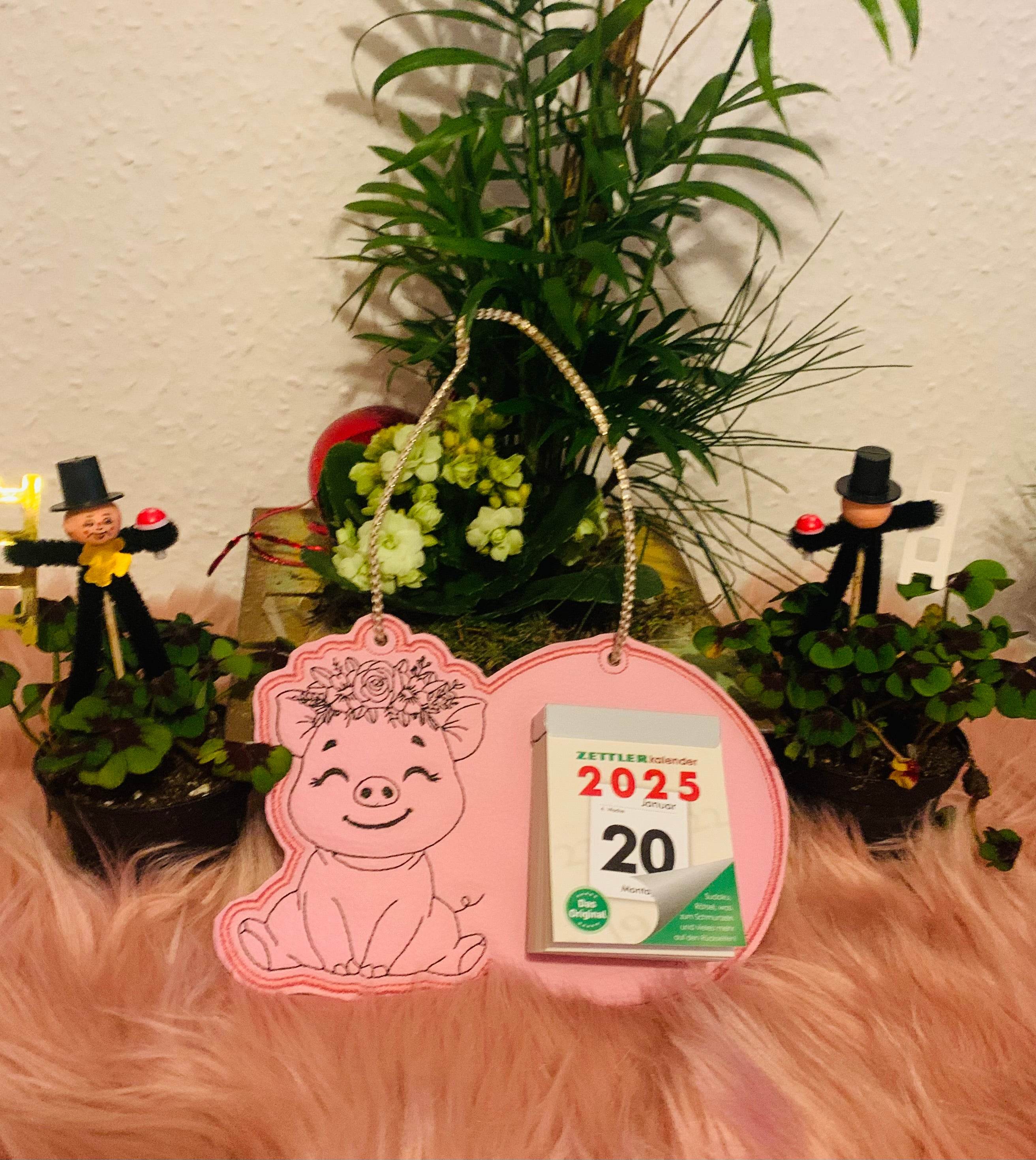 Stickdatei Schwein Kalender Abreisskalender Set 992 In the Hoop - Sewando