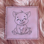Stickdatei Schwein Mug Rug Tassenteppich Untersetzer Set 992 10x10 - Sewando