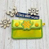 9x Stickdatei "Blume MTA" ITH Täschchen mit Applikation