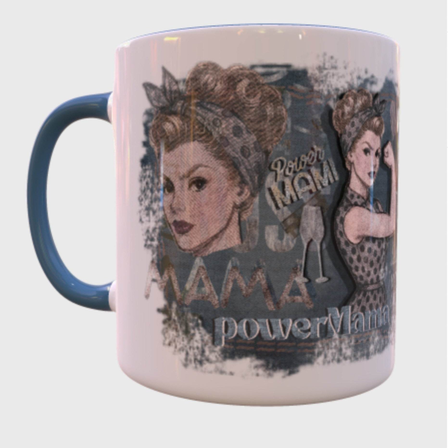 PowerMama – Tassen-Design für Kaffeebecher (PNG-Datei) Rockabilly Vintage - Sewando