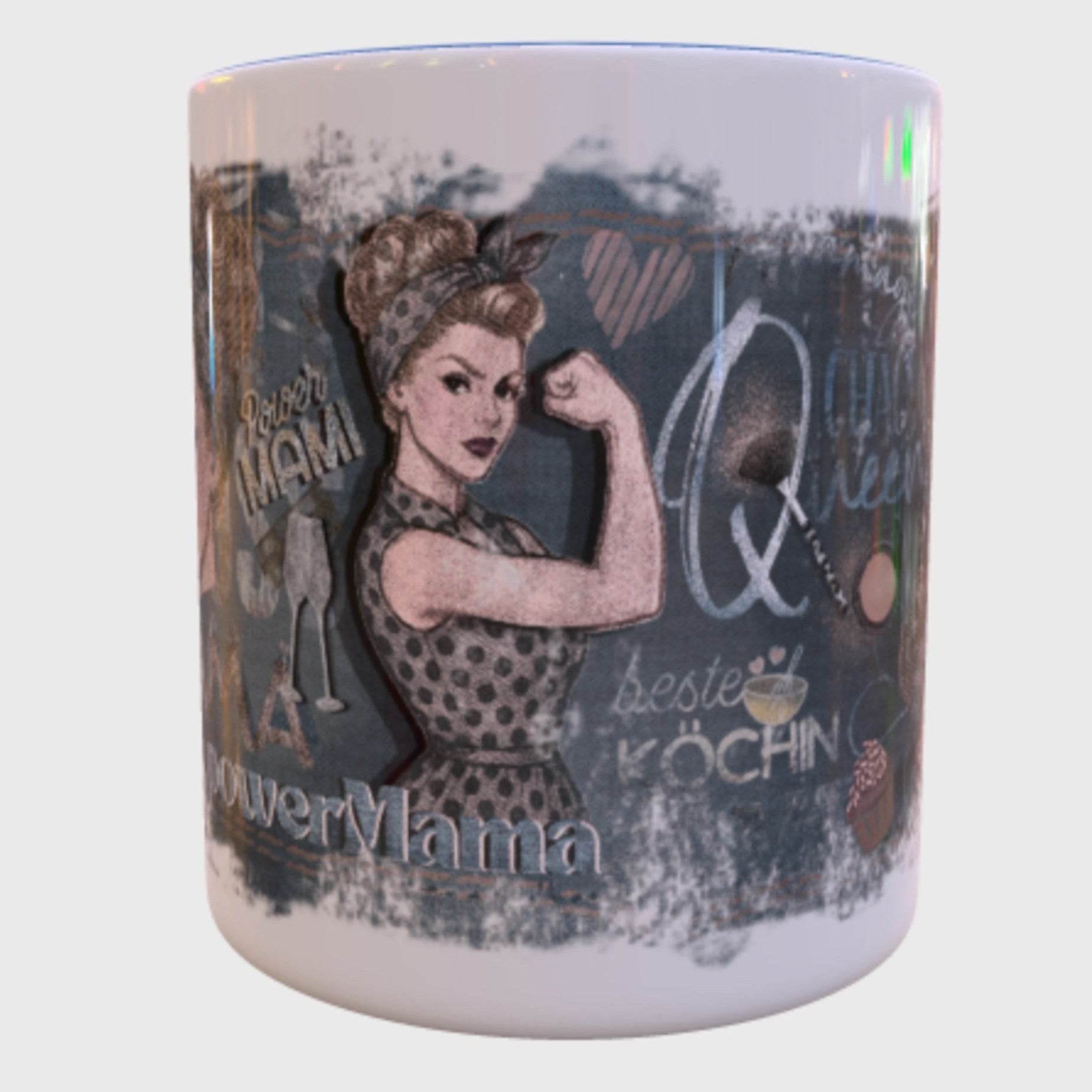 PowerMama – Tassen-Design für Kaffeebecher (PNG-Datei) Rockabilly Vintage - Sewando
