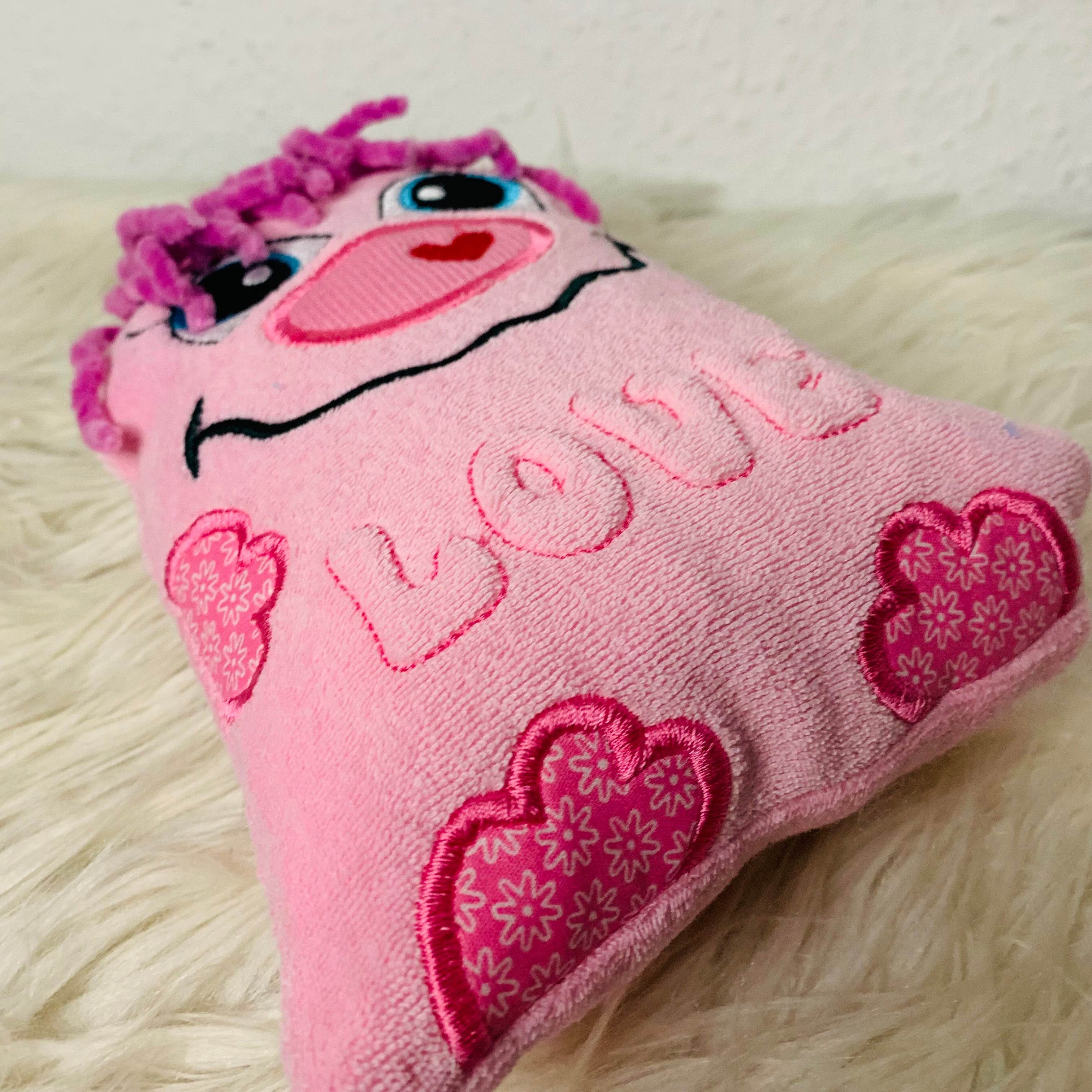 Stickdatei Schnobbel Monster Lovely mit 3D Schriftzug Love Set 2504 - Sewando