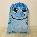 Stickdatei Schnobbel Monster Lovely mit 3D Schriftzug Love Set 2504 - Sewando